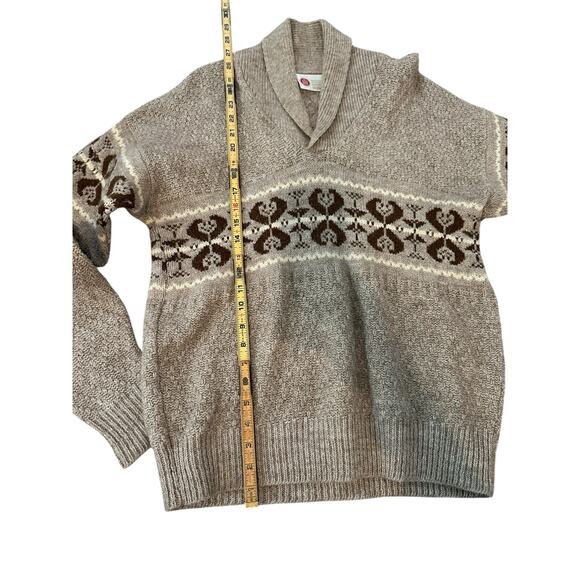 Vintage Heart Band Women's Tan Cowlneck Knit Sweater Size Large - Picture 3 of 6